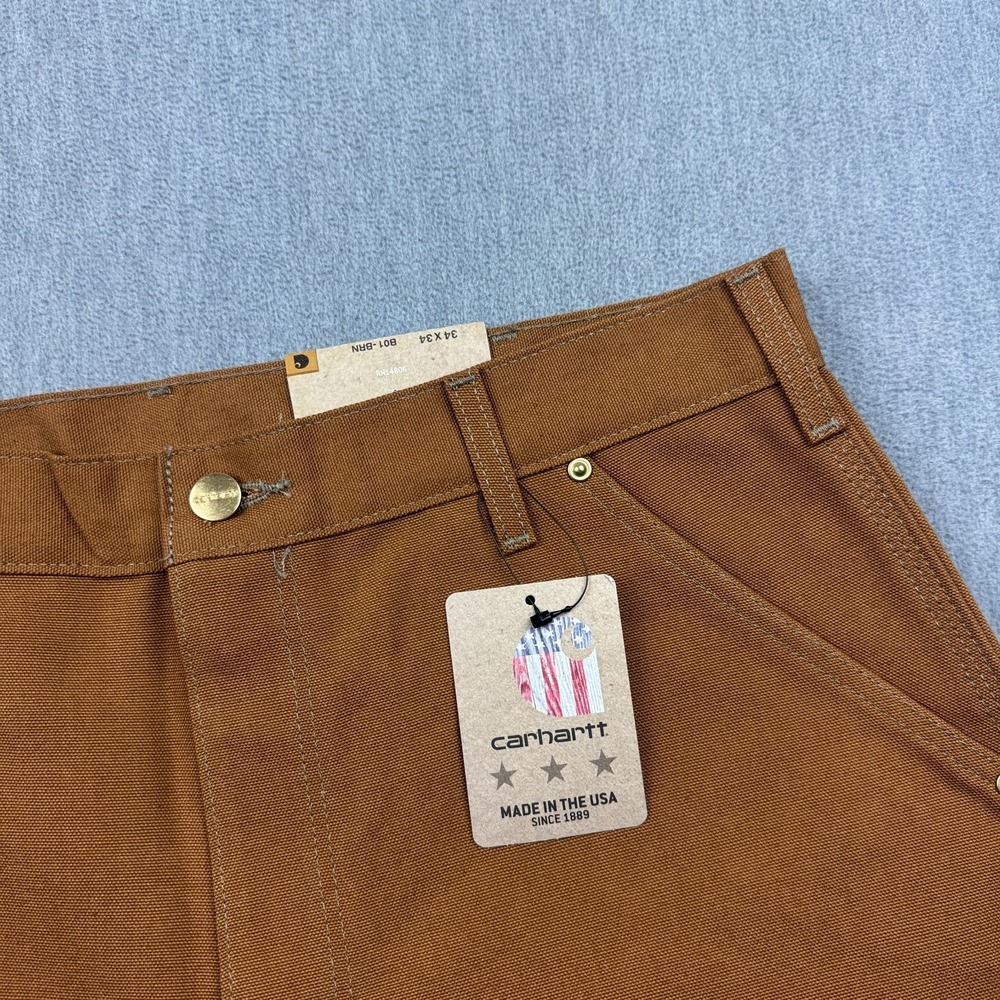 Carhartt Pants‎ Men 34x34 B01 Firm Duck Double-Front Dungaree USA Made NWT - Picture 4 of 12
